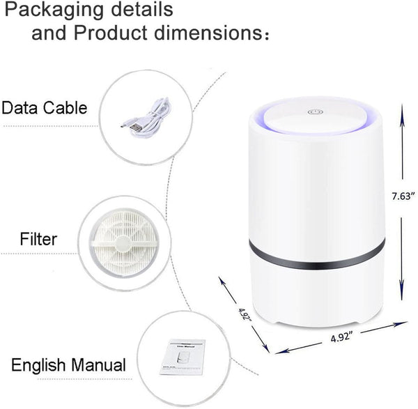 Air Purifier For Living Room Bedroom Office And Baby's Quality Indicator Effective Against Dust Mites Hay Fever Allergies Purifiers Air Purifiers