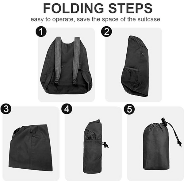 Ultralight Foldable Waterproof Backpack Black Backpacks
