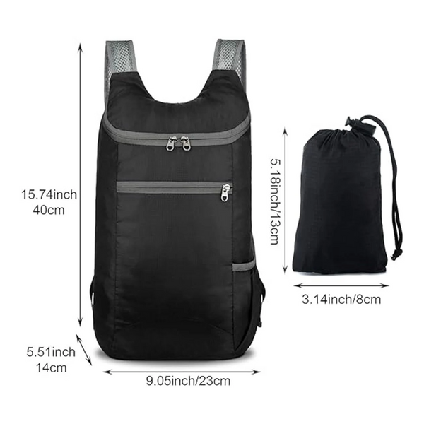 Ultralight Foldable Waterproof Backpack Black Backpacks