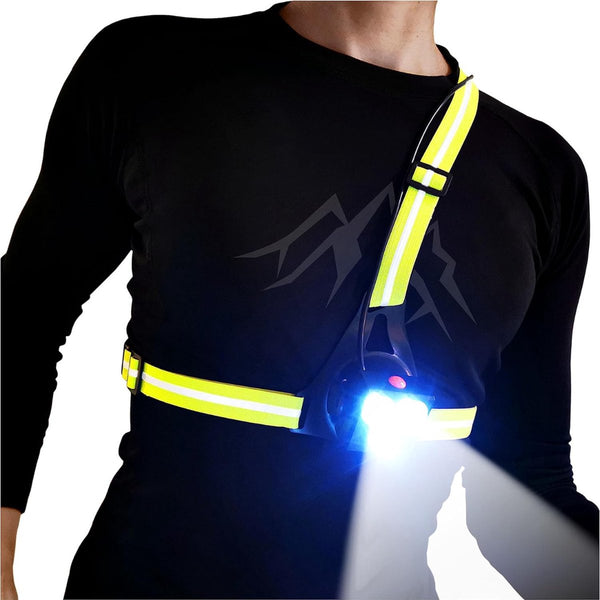 Led Chest Lamp For Running Usb Rechargeable Ipx4 Waterproof Safety & Reflective Gear