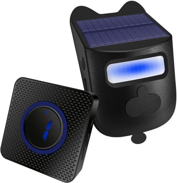 Driveway Alarm Entry Detector Solar Passage Wireless = Security Weatherproof Access Sensors & Motion Detectors