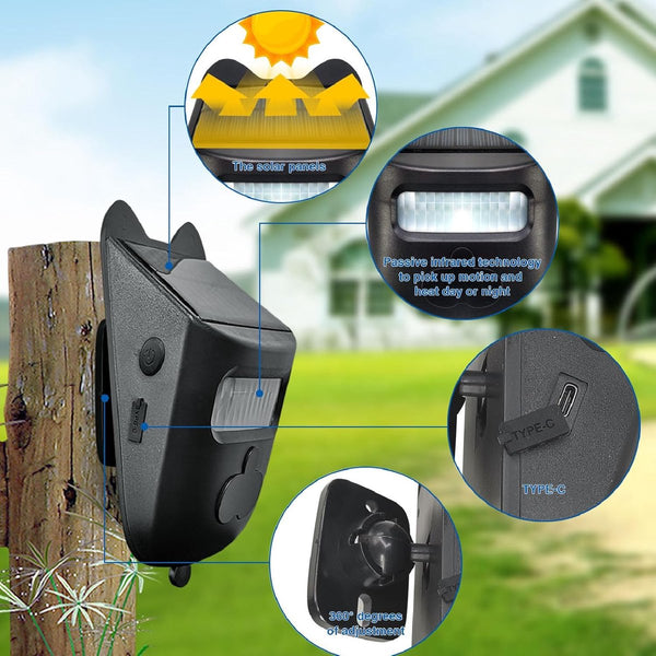 Driveway Alarm Entry Detector Solar Passage Wireless = Security Weatherproof Access Sensors & Motion Detectors