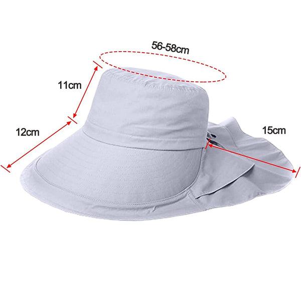 Women's And Men's Sun Hat Foldable Garden Wide Brim With Neck Flap Chin Strap For Outdoor Activities Gardening Light Grey 1 Piece Hats