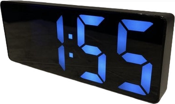 Klok Digital Deluxe Bedroom Sound Sensor Wekker Black Usb Battery Led Wit Alarm Clocks & Clock Radios