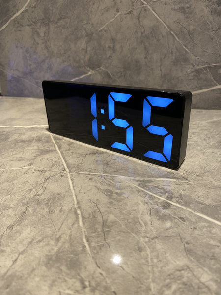 Klok Digital Deluxe Bedroom Sound Sensor Wekker Black Usb Battery Led Wit Alarm Clocks & Clock Radios
