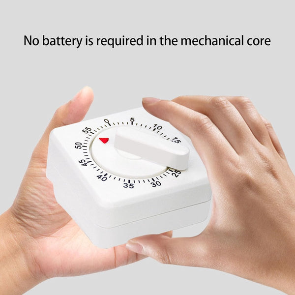 Kitchen Timer Analog Mechanical 60 Minutes Gadget Cooking Tool Suitable For Baking Pastry Eggs Black Timers