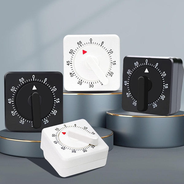 Kitchen Timer Analog Mechanical 60 Minutes Gadget Cooking Tool Suitable For Baking Pastry Eggs Black Timers
