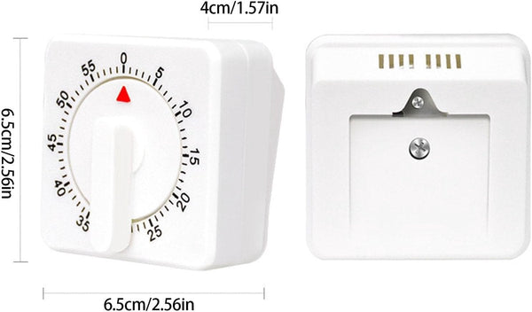 Kitchen Timer Analog Mechanical 60 Minutes Gadget Cooking Tool Suitable For Baking Pastry Eggs Black Timers