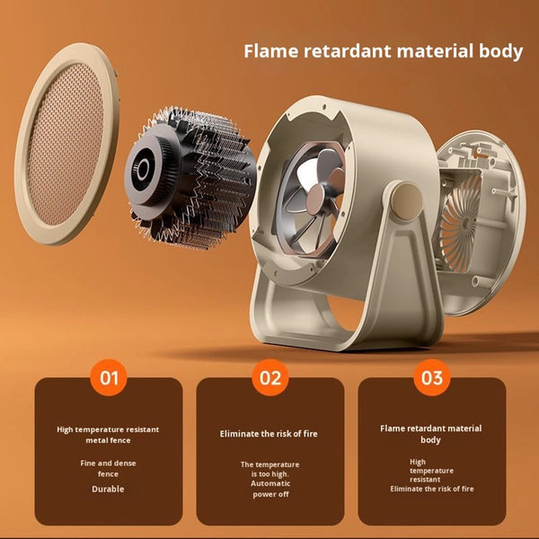 Ceramic Electric Heater Office Safety Protection Heating Quiet Operation Fast Wall Mounted Overheat Tip 2 Temperature Settings Heaters