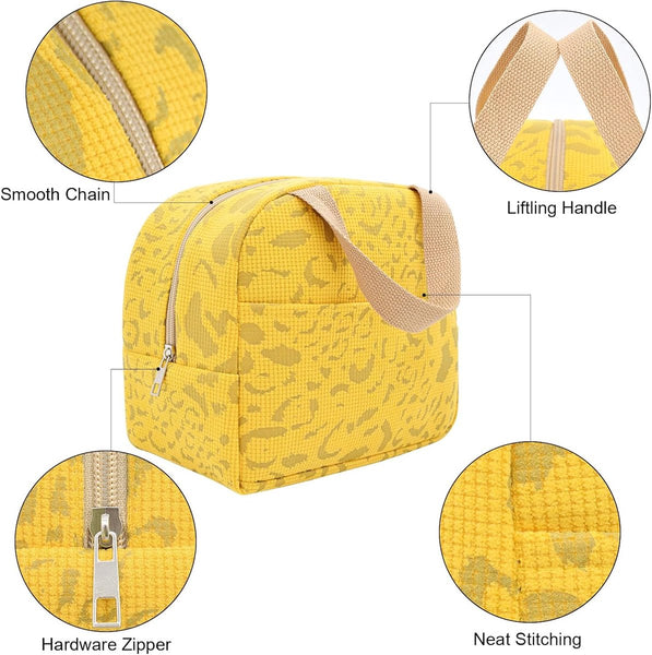 Children's Lunch Bags Reusable For Women And Men Mini Insulated 6L Small Picnic Work School Picnics Travel (Yellow) Lunchboxes & Bags
