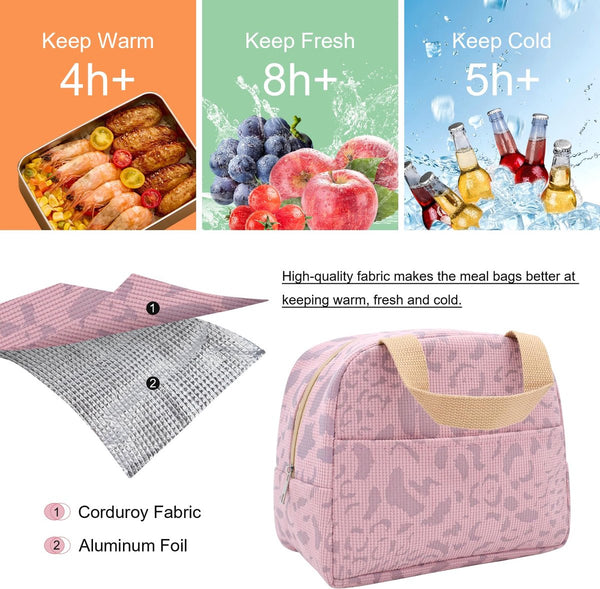 Children's Lunch Bags Reusable For Women And Men Mini Insulated 6L Small Picnic Work School Picnics Travel (Pink) Lunchboxes & Bags
