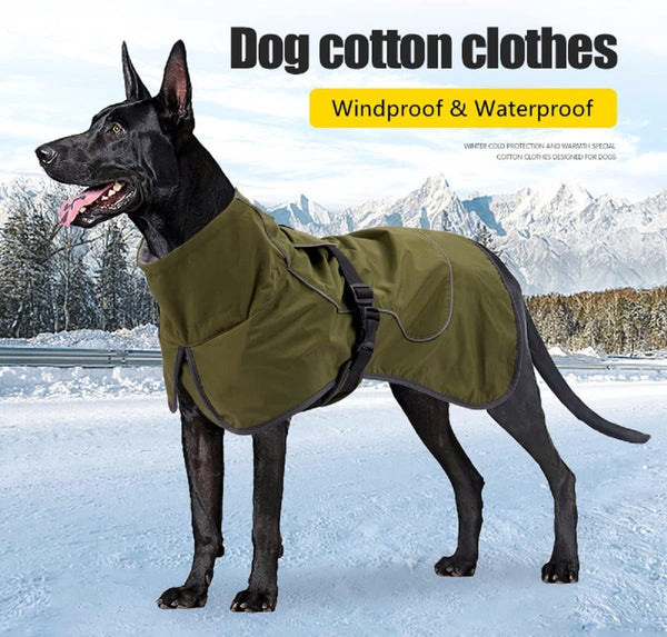 Dog Raincoat Jacket Waterproof Winter Coat Windproof Reflective Strip Green Size Xxl Perfect For Medium And Large Dogs Dog Clothing & Shoes