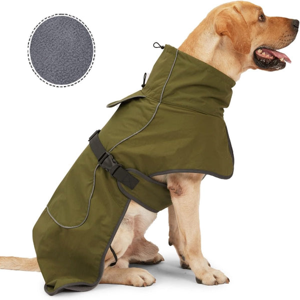 Dog Raincoat Jacket Waterproof Winter Coat Windproof Reflective Strip Green Size M Perfect For Small And Medium Dogs Dog Clothing & Shoes