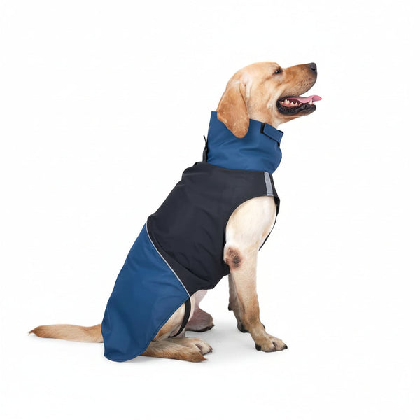 Waterproof Dog Winter Jacket With Reflective Strips Blue/Black Size Dog Clothing & Shoes