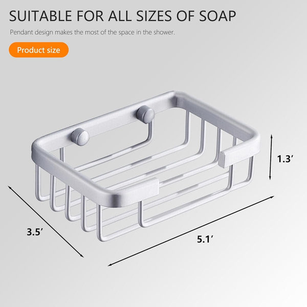 Wall Mounted Aluminum Soap Dish For Bathroom And Kitchen Silver 2 Pieces Soap Dishes & Dispensers