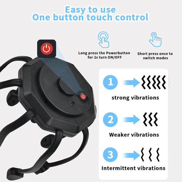 Ultra Rechargeable 3 Point Vibrating Head Massager For Stress Relief Anxiety Relaxation Deep Sleep Portable Removable Attachment Massagers