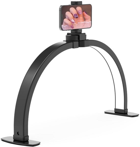 Desk Lamp Manicure Nail Technician Half Moon Large Led Table With Phone Holder 3 Enlightenment Style Modes Black Lamps
