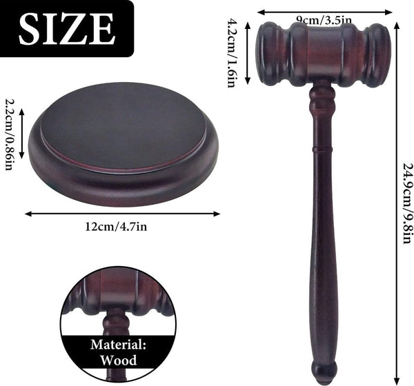 Handcrafted Gavel And Sound Block Set Ideal Gift Other Home Décor