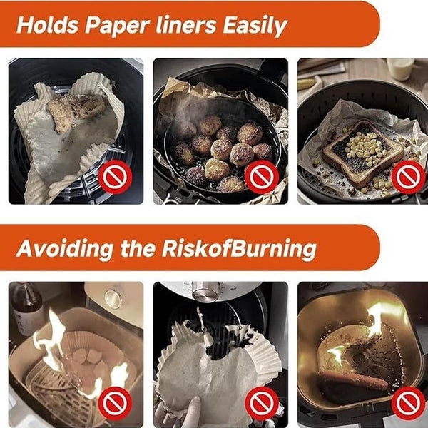 Magnetic Silicone Strips For Airfryers Paper Holders High Temperature Resistant Set Of 2 Fasteners To Secure Parchment Air Fryer Accessories