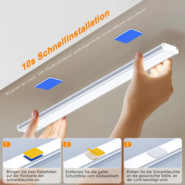 20Cm Led Under Cabinet Lights With Motion Sensor 3 Color Temps Rechargeable Pack Smart Lighting Accessories
