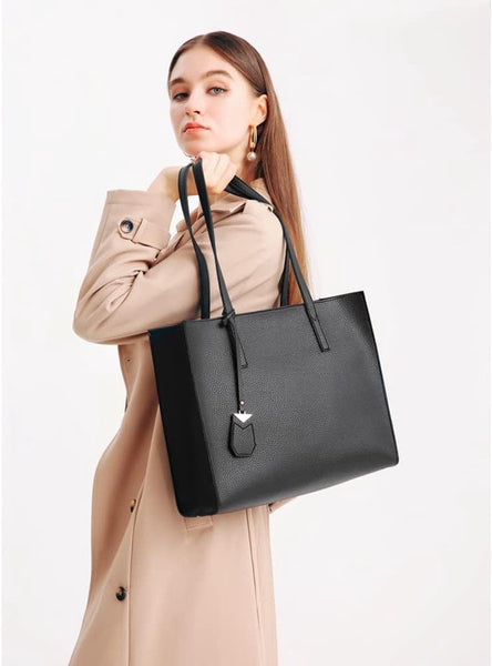 Handbags Large Women's Shopping Bags Fashion School Work Casual With Zipper A Black Western Style Women's Bags & Handbags