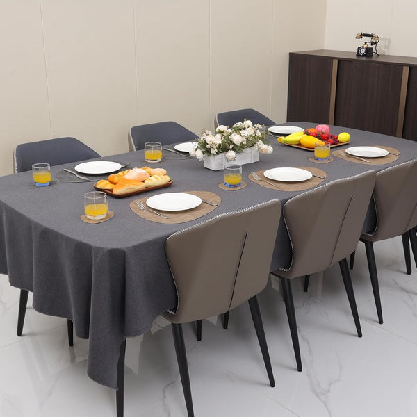 Set Of 4 Dark Brown Reversible Non Slip Heat Resistant Faux Leather Placemats