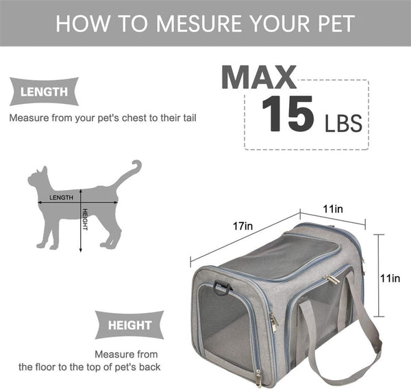 Bicycle Panniers Dog Carrier Bag For Airplanes Small Dogs Size L Cat Basket Portable Pet With Soft Sides Foldable Puppy/Rabbit Travel Pet Transport