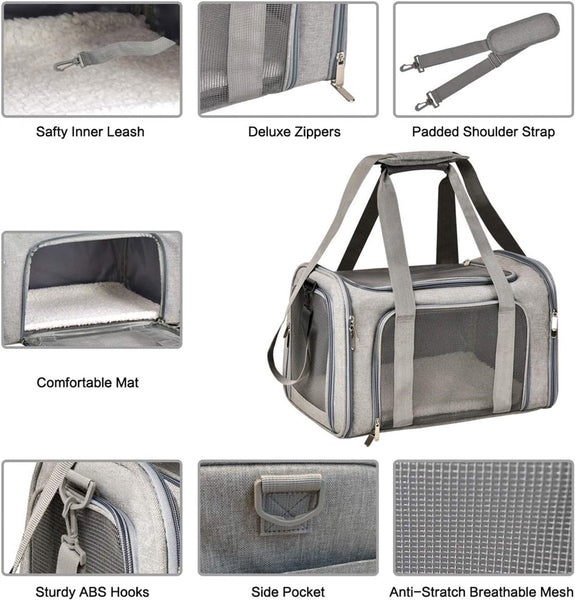Bicycle Panniers Dog Carrier Bag For Airplanes Small Dogs Size L Cat Basket Portable Pet With Soft Sides Foldable Puppy/Rabbit Travel Pet Transport