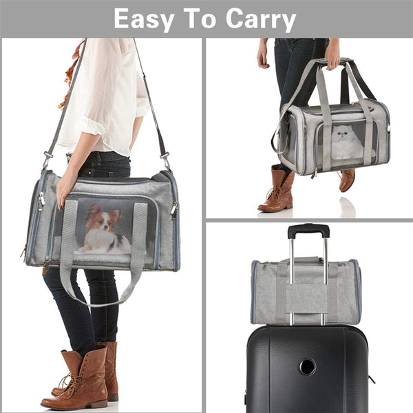 Bicycle Panniers Dog Carrier Bag For Airplanes Small Dogs Size L Cat Basket Portable Pet With Soft Sides Foldable Puppy/Rabbit Travel Pet Transport