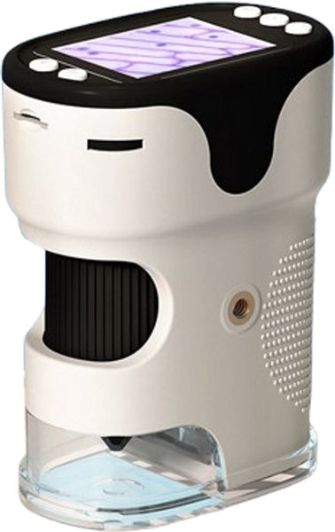 Children's Microscope 1000X Portable Digital Inch Screen Rechargeable With Slide Set Mini Pocket Telescope Educational Gift For Ages 4 12 Microscopes
