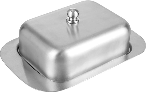 Stainless Steel Butter Dish With Lid For 250G Of Dessert Bowl And Cheese Bread Box Restaurant Home Use 186 X 12 65 Cm Butter Dishes
