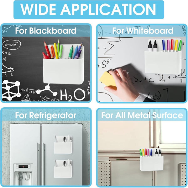 Pen Holder Magnetic Marker For School Whiteboard Storage Pencil Organizer Case Set Of 2 Pen Holders