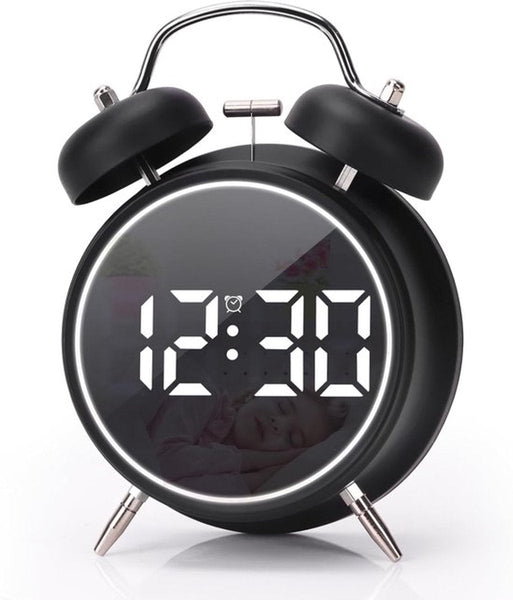 Digital Clock Led Display Bedroom Energy Efficient Black Wall Clocks