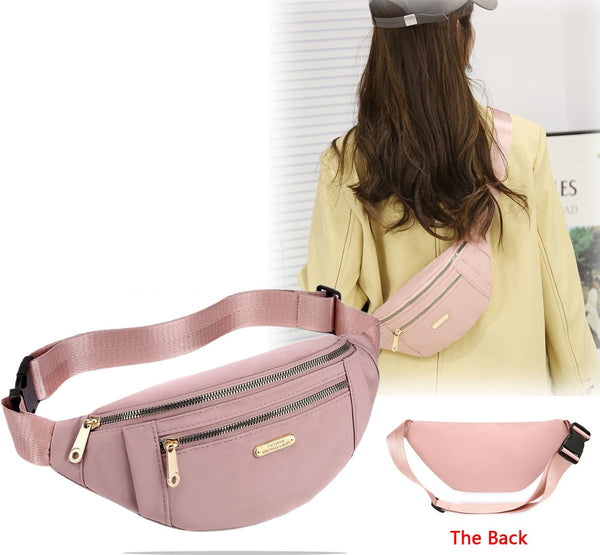 Fanny Pack Travel Wallet Money Belt Men's And Women's Outdoors Walking Sports Phone Bag Pink Fashion Favorite Travel Wallets
