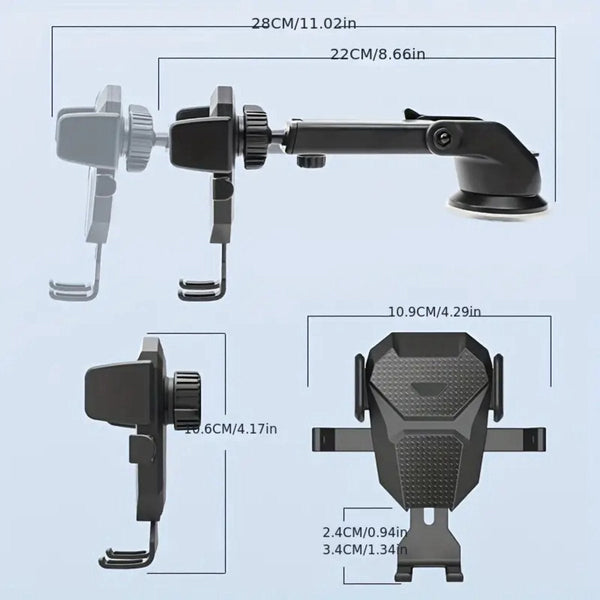 Universal Car Phone Holder With Suction Cup Office Smartphone Mounts & Holders