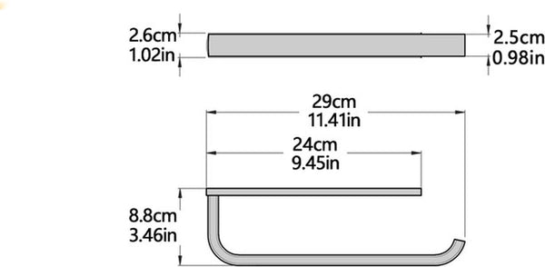 Brushed Brass Wall Mounted Towel Rail 1 Piece For Bathroom 29 Cm Accessory Towel Racks