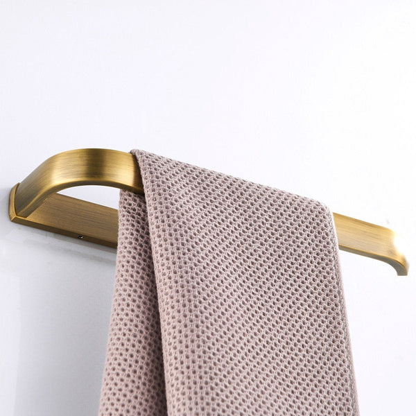Brushed Brass Wall Mounted Towel Rail 1 Piece For Bathroom 29 Cm Accessory Towel Racks