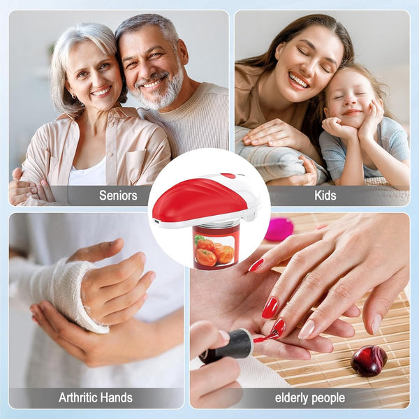 Automatic Electric Can Opener With Touch Control For All Sizes (Red) Can Openers