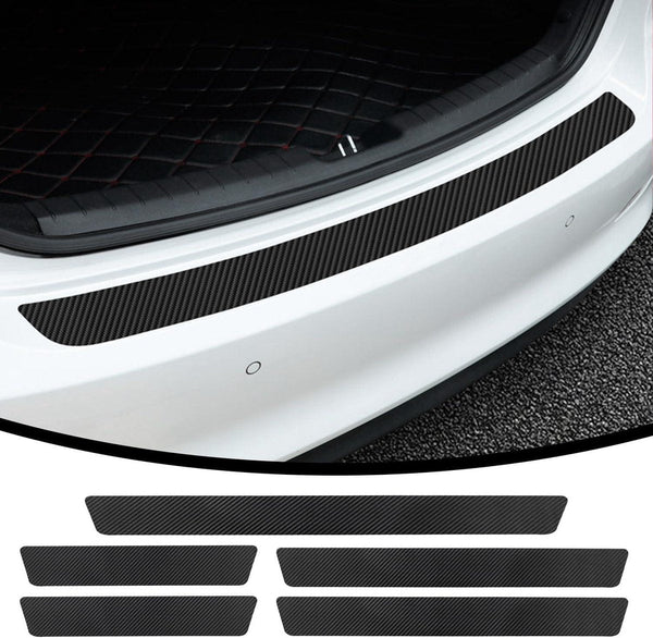 Car Door Sill Moldings Set Of 5 Universal Entry For Suvs Anti Scratch Stickers With Film Mouldings Trim