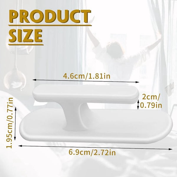 8 Piece Set Hooks Key Clothes Towel Curtain Cord Holder Self Adhesive For Bathroom Living Room Kitchen Plastic White 6.9*2Cm Hooks & Hangers