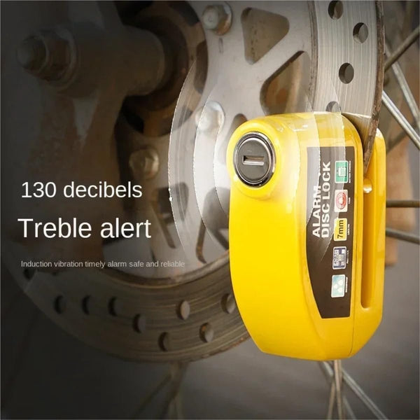 Blue 7Mm Bicycle Disc Brake Alarm Lock With Reminder Cable Locks & Security