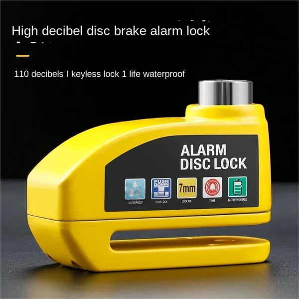 Blue 7Mm Bicycle Disc Brake Alarm Lock With Reminder Cable Locks & Security