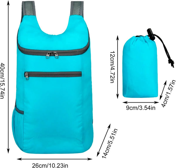 Backpack Women's Men's Foldable Hiking Personalized Outdoor Travel Bag Sports Gym Lightweight (Black ) Rucksacks