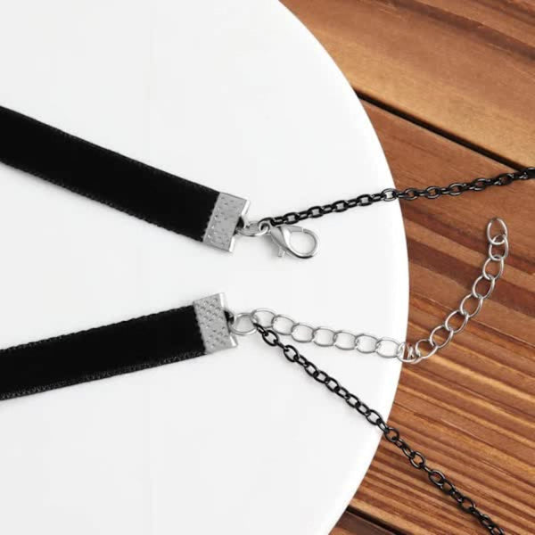 |Nn| Gothic Choker Necklace For Women Black Velvet Layered Jewelry Necklaces & Pendants