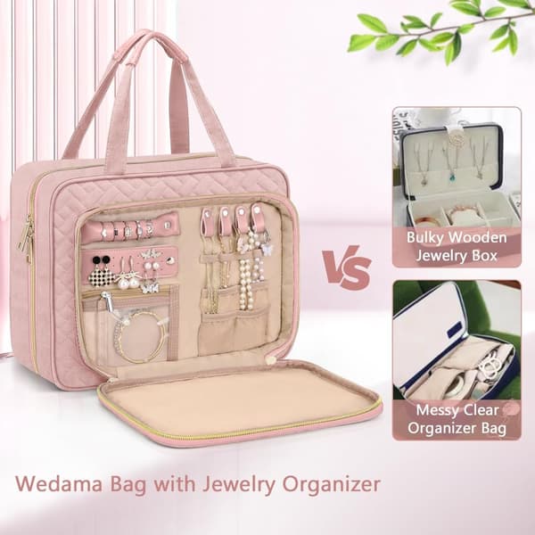 Pink Hanging Travel Toiletry Bag Large Makeup Makeup Bags & Cases