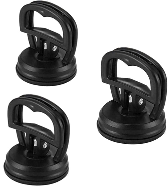 3 Pieces Mini Car Dent Remover Suction Cup Puller Lifter Extra Strong Cups Plate Holder Black 5.8Cm*6.5Cm Abs Dent Repair Kits & Tools