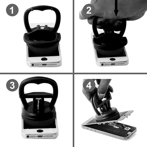 3 Pieces Mini Car Dent Remover Suction Cup Puller Lifter Extra Strong Cups Plate Holder Black 5.8Cm*6.5Cm Abs Dent Repair Kits & Tools