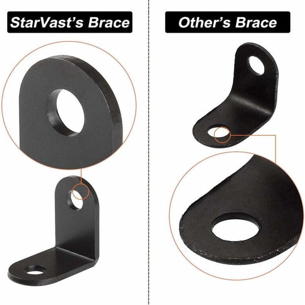 20X Black Metal Corner Brackets 26X26mm L Shape 90 Degree Fasteners Braces & Brackets