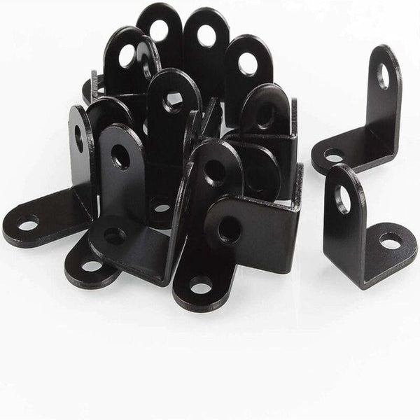 20X Black Metal Corner Brackets 26X26mm L Shape 90 Degree Fasteners Braces & Brackets