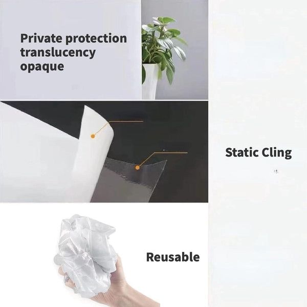 Film Blackout Sun Protection Cloth Sticker 45Cm X 100Cm Privacy Glass Windows Adhesive Window Film